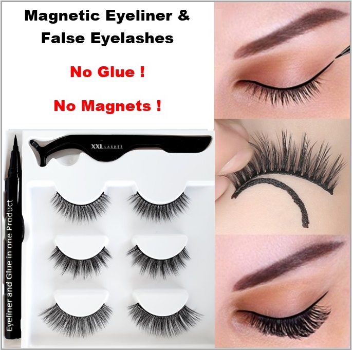 ❤ Kit de delineador magnético, combina ambos en uno: eyeliner y pegamento